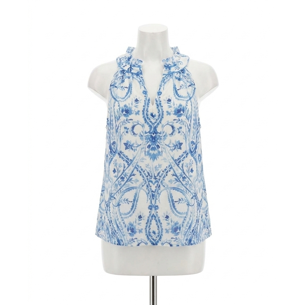 NEW CABALLERO porcelain deco hollie halter top in porcelain deco